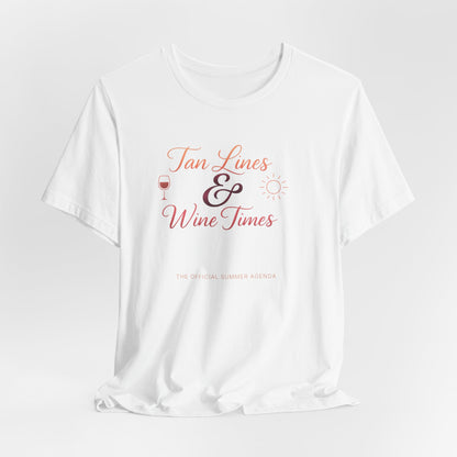 Tan Lines and Wine Times Tee | Beach Wine Shirt | Summer Girls Trip Tee
