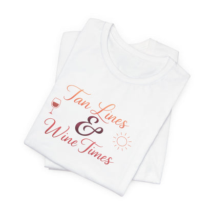 Tan Lines and Wine Times Tee | Beach Wine Shirt | Summer Girls Trip Tee