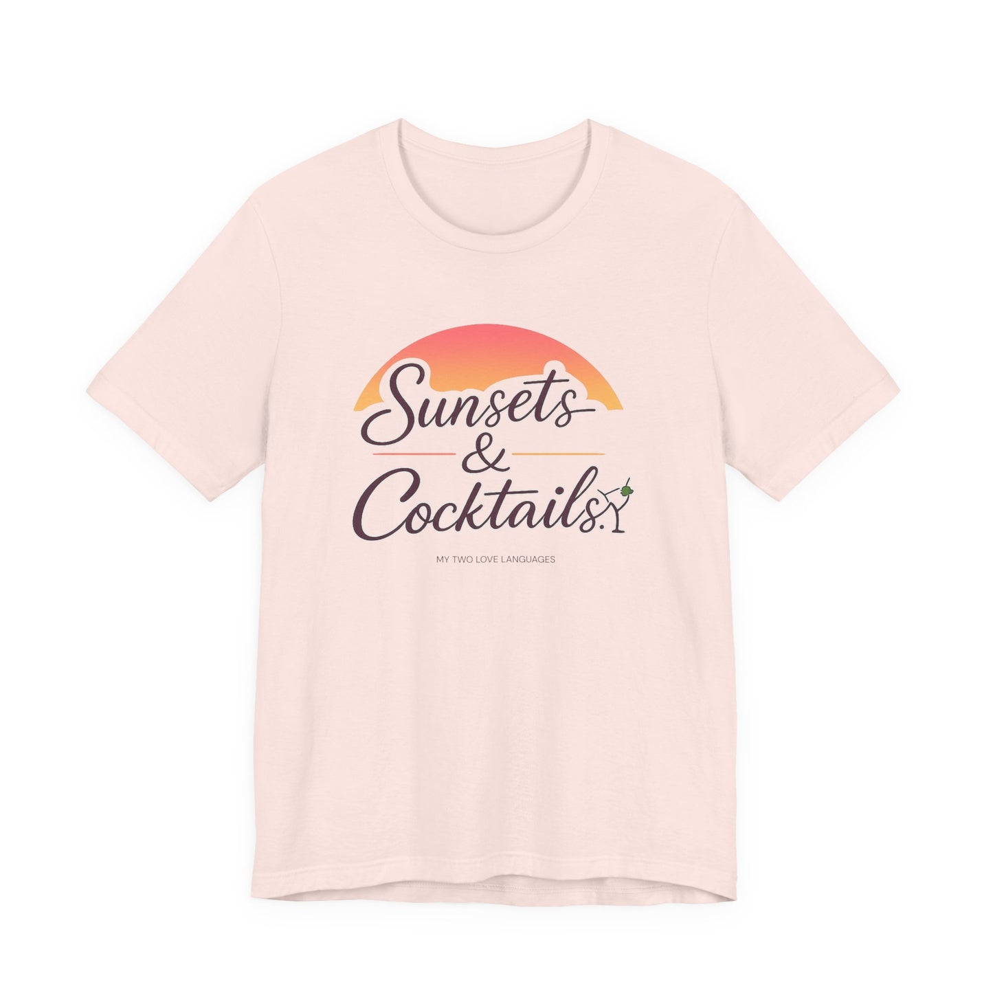 Sunsets and Cocktails Tee | Beach Cocktail Shirt | Girls Trip Tee