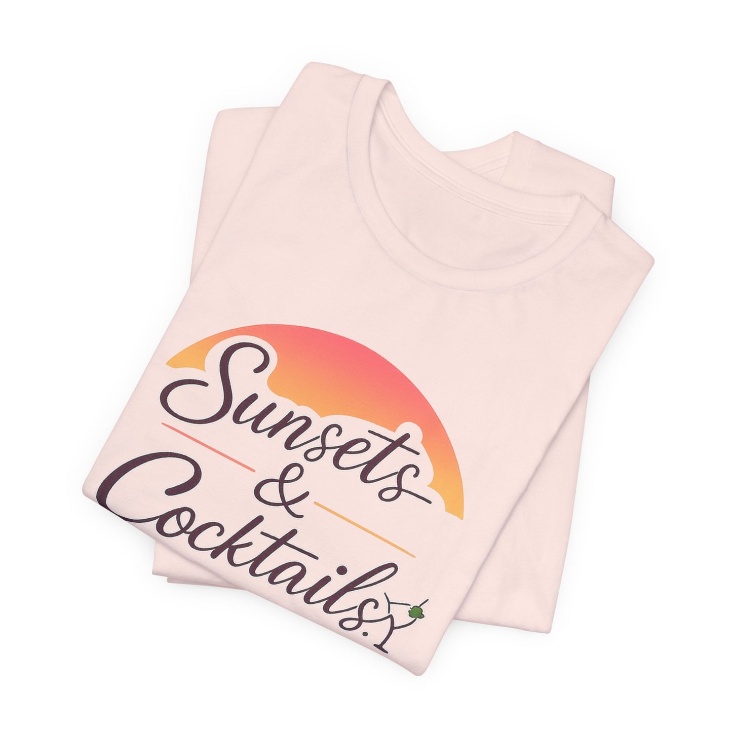 Sunsets and Cocktails Tee | Beach Cocktail Shirt | Girls Trip Tee