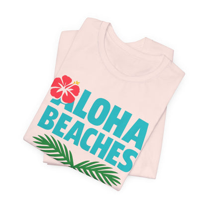 Aloha Beaches Tee | Tropical Beach Shirt | Girls Vacation Tee