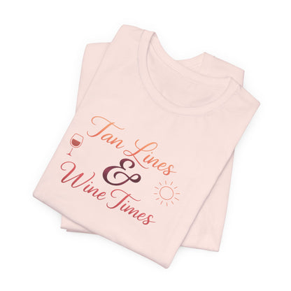 Tan Lines and Wine Times Tee | Beach Wine Shirt | Summer Girls Trip Tee