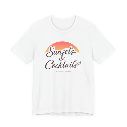 Sunsets and Cocktails Tee | Beach Cocktail Shirt | Girls Trip Tee