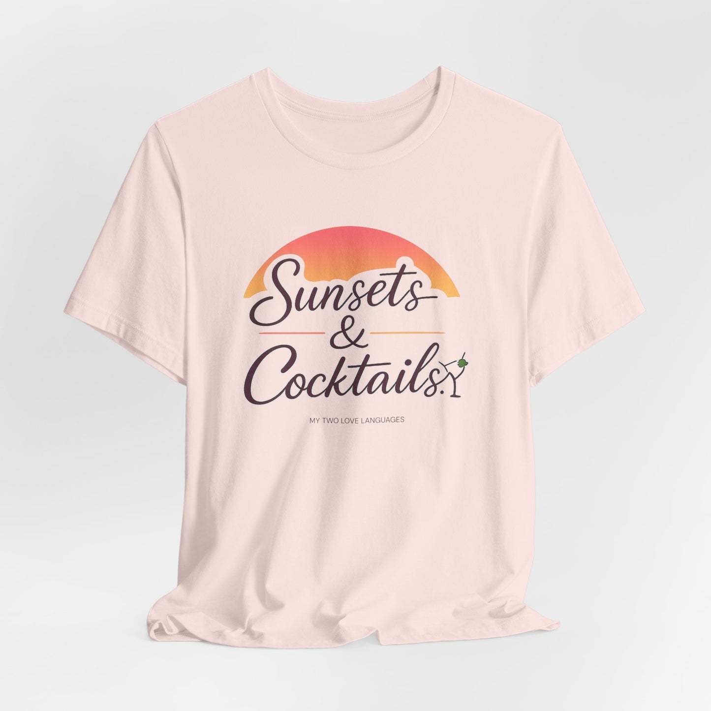 Sunsets and Cocktails Tee | Beach Cocktail Shirt | Girls Trip Tee