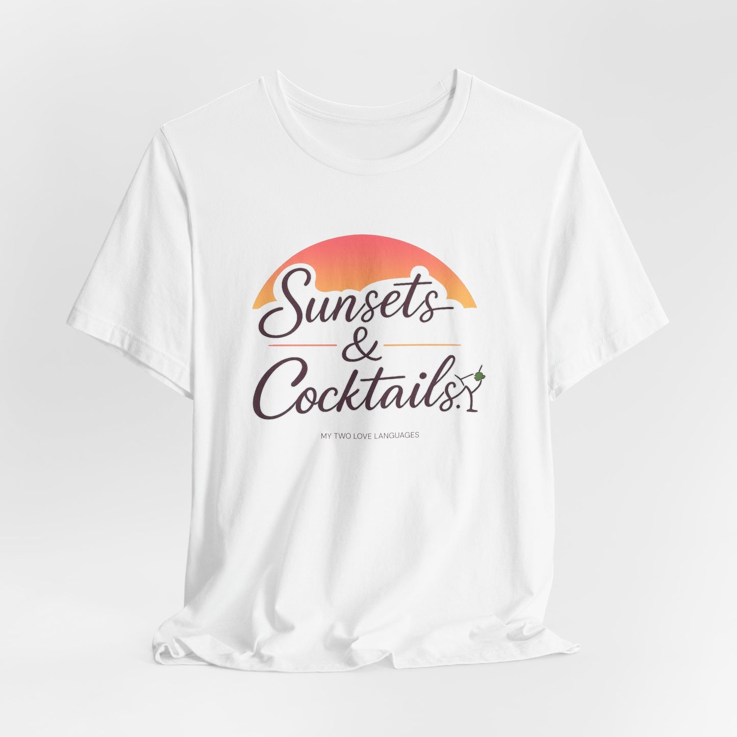 Sunsets and Cocktails Tee | Beach Cocktail Shirt | Girls Trip Tee