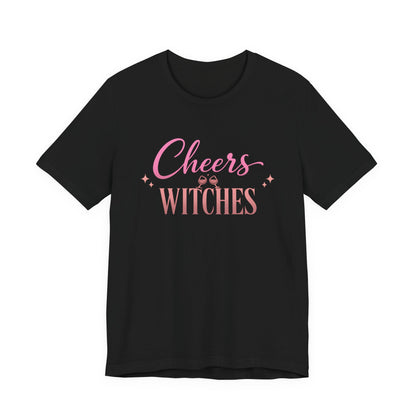 Cheers Witches Tee | Funny Halloween Wine Shirt | Girls Night Out Tee