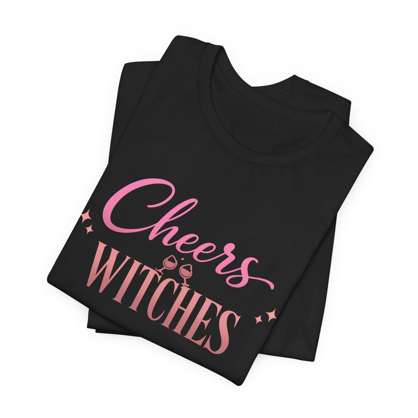 Cheers Witches Tee | Funny Halloween Wine Shirt | Girls Night Out Tee