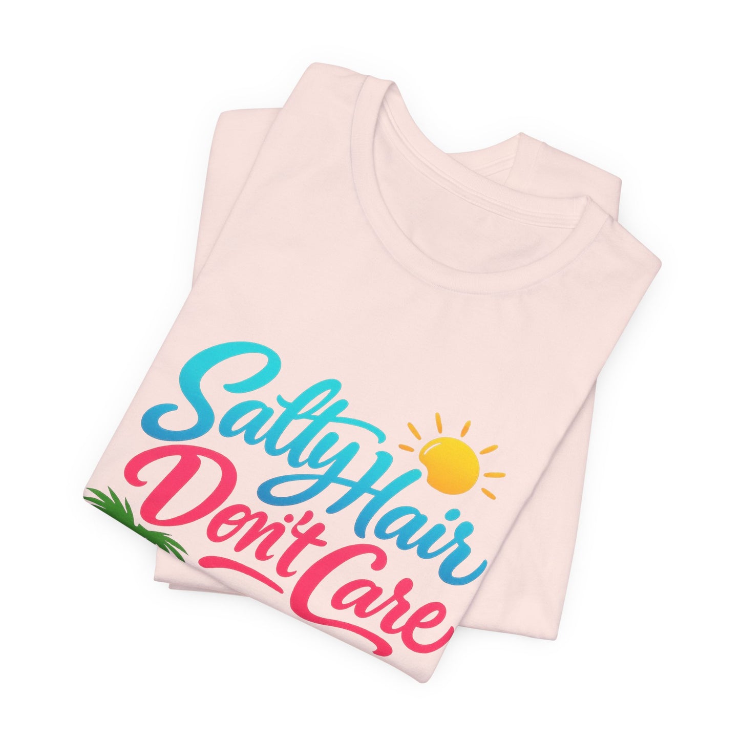 Salty Hair Don't Care Tee | Funny Beach Shirt | Girls Beach Trip Tee