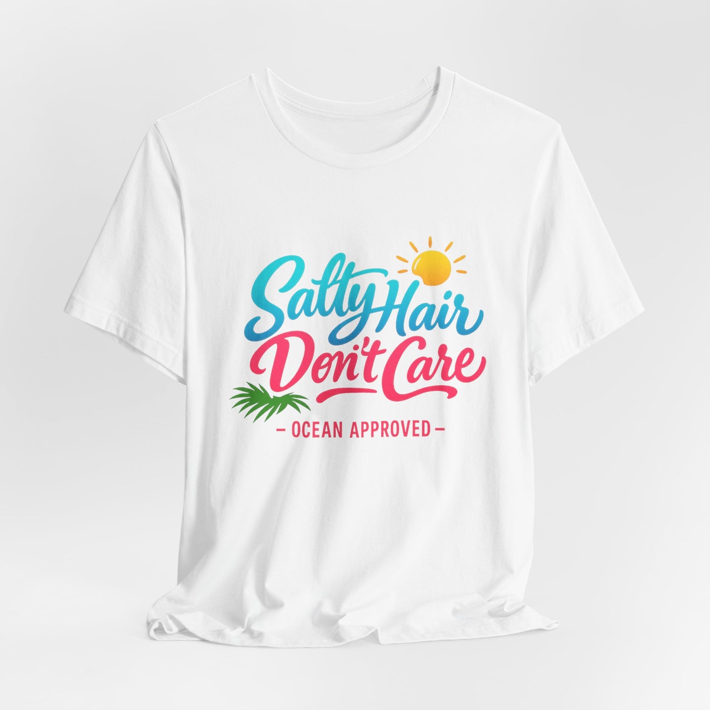 Salty Hair Don't Care Tee | Funny Beach Shirt | Girls Beach Trip Tee