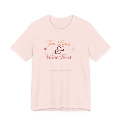 Tan Lines and Wine Times Tee | Beach Wine Shirt | Summer Girls Trip Tee