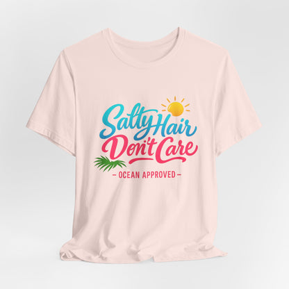Salty Hair Don't Care Tee | Funny Beach Shirt | Girls Beach Trip Tee