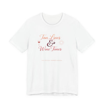Tan Lines and Wine Times Tee | Beach Wine Shirt | Summer Girls Trip Tee