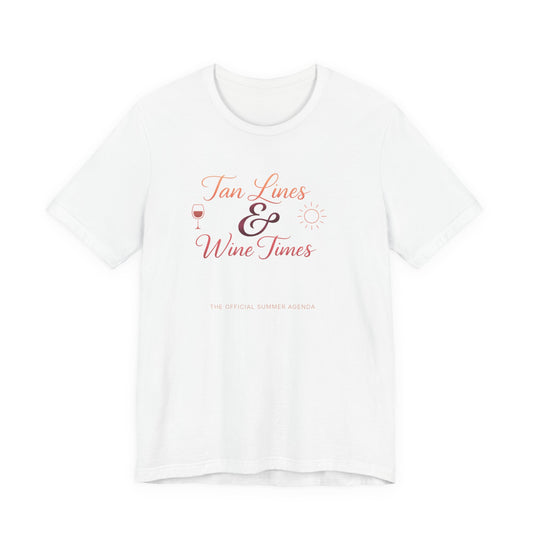 Tan Lines and Wine Times Tee | Beach Wine Shirt | Summer Girls Trip Tee